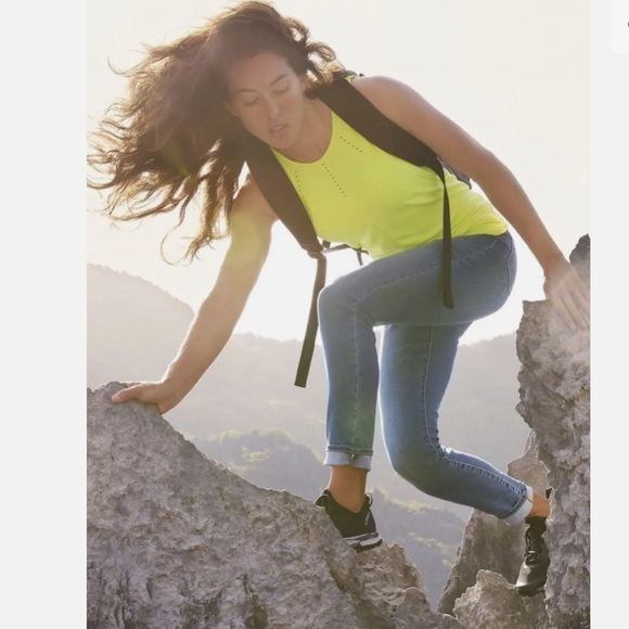 Athleta Sculptek Blue Jean 0 25x28 Azure Medium Wash Skinny Stretchy Athleisure - Picture 1 of 16